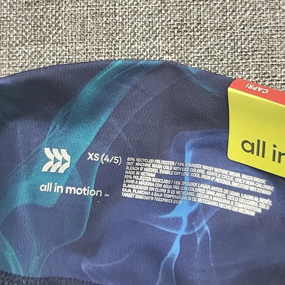 Girls Everyday Leggings X-Small Size 4/5 Allover Printed Active Pull On Pants